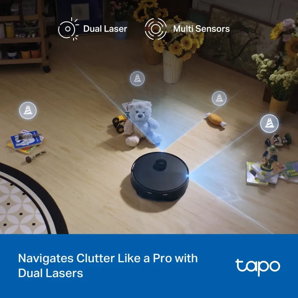 TP-Link, Tapo RV50 Pro Omni, All-in-One Dock, Robot Vacuum Cleaner, Black