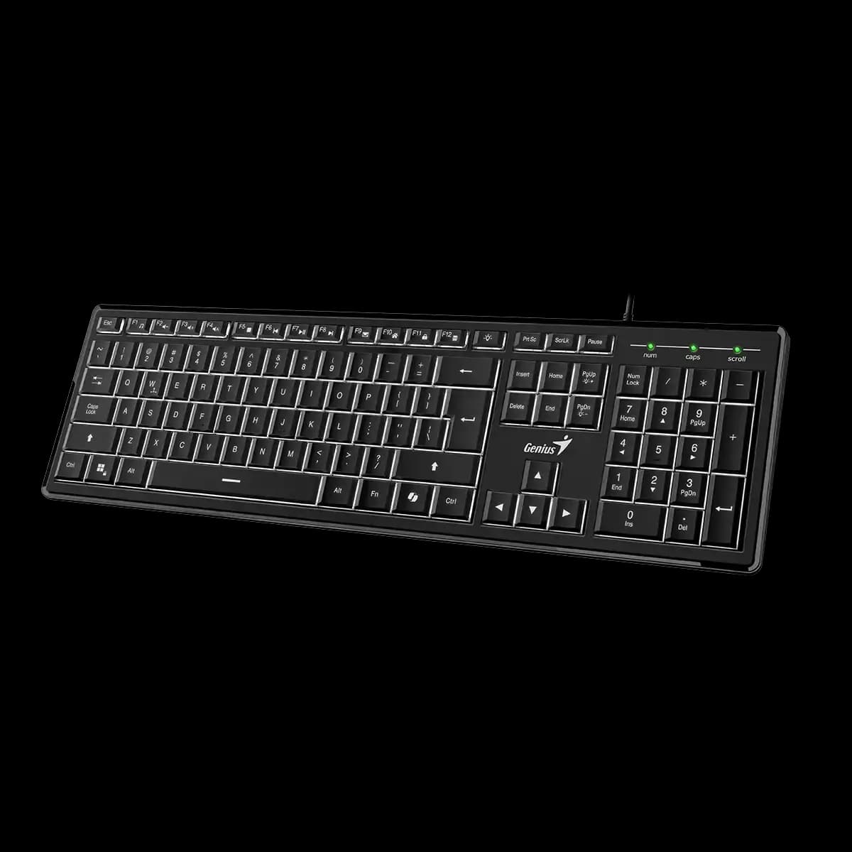 Genius, SlimStar 820, AI Copilot Key, Keyboard, Black