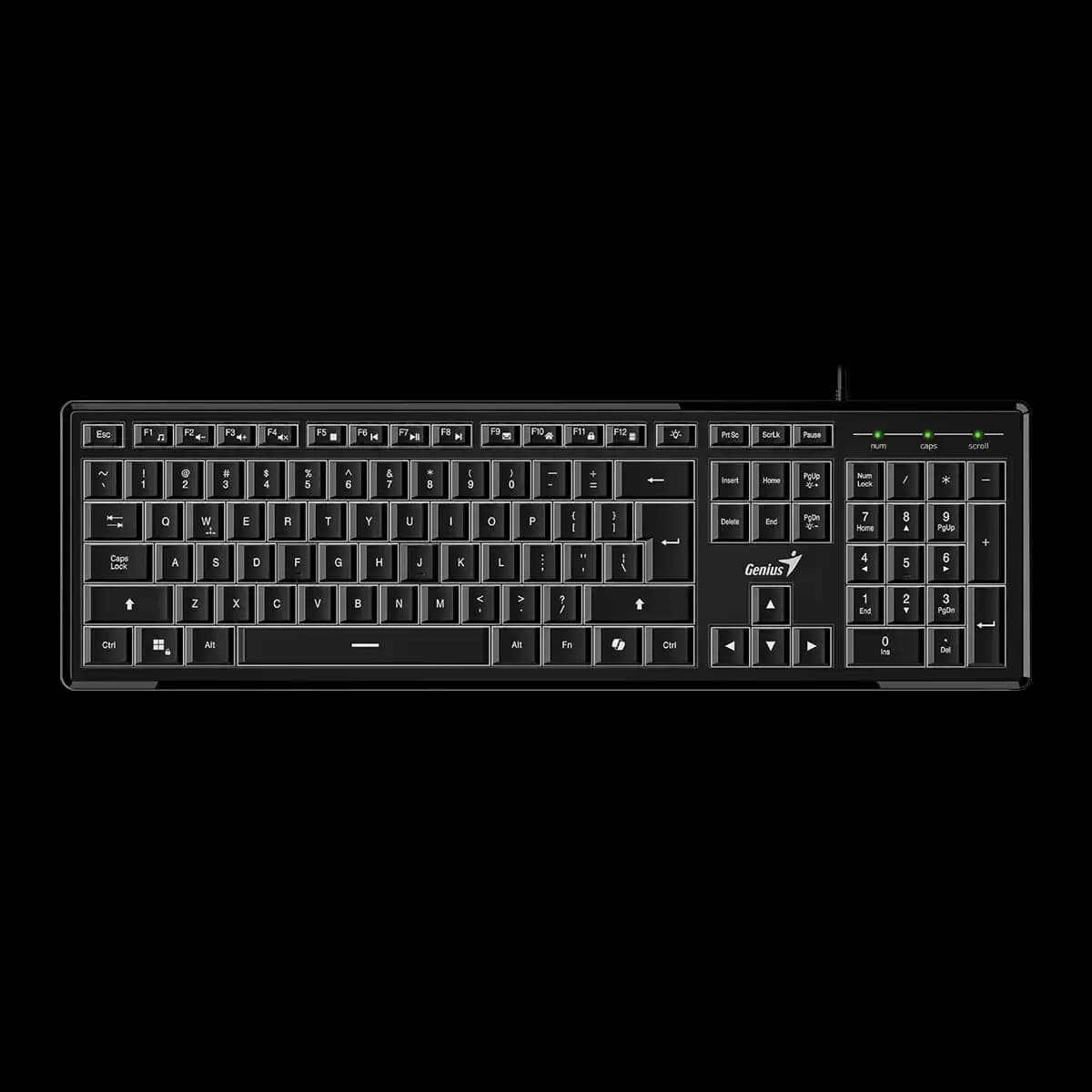 Genius, SlimStar 820, AI Copilot Key, Keyboard, Black