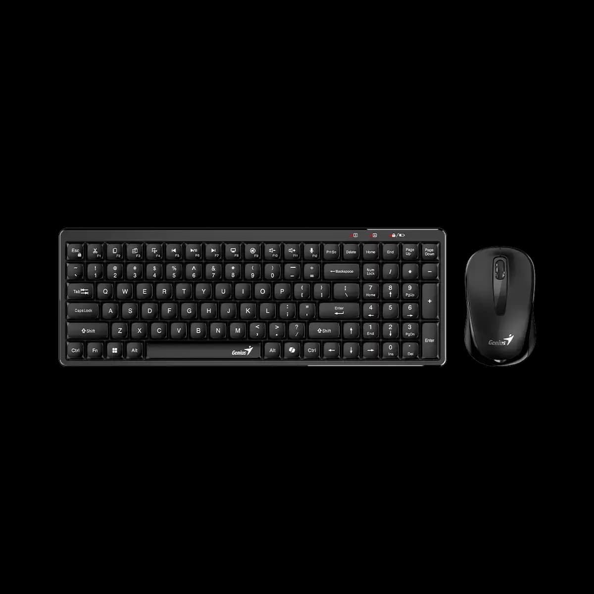 Genius, LuxeMate Q8100, AI Copilot Key, Keyboard + Mouse, Black