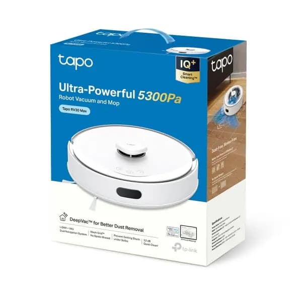 TP-Link, Tapo, RV30 Max, Robot Vacuum Cleaner, White