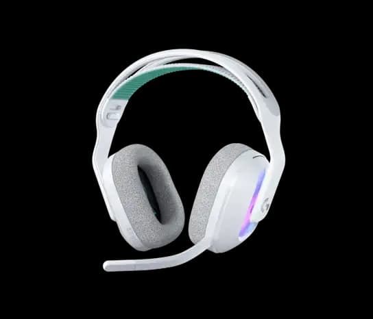 G522, Logitech, Headset, Wireless Gaming Headset with LIGHTSYNC RGB - WHITE.