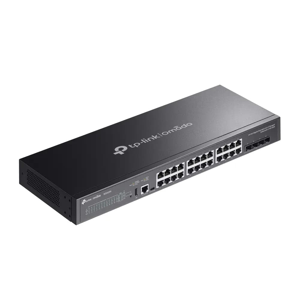 TP-Link, SG5428X, Switch, Omada 24-Port Gigabit Stackable Lite L3 Managed Switch with 4× 10G Slots