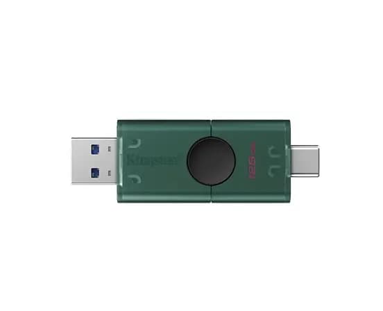 DTDEG2/128GB, KINGSTON, Flash Memory, USB 3.2 Gen 1, USB-A and USB-C connectors.