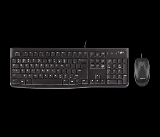 logitech, MK120, Keyboard + Mouse Black