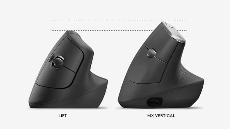 logitech, MX Vertical, Mouse, Graphite