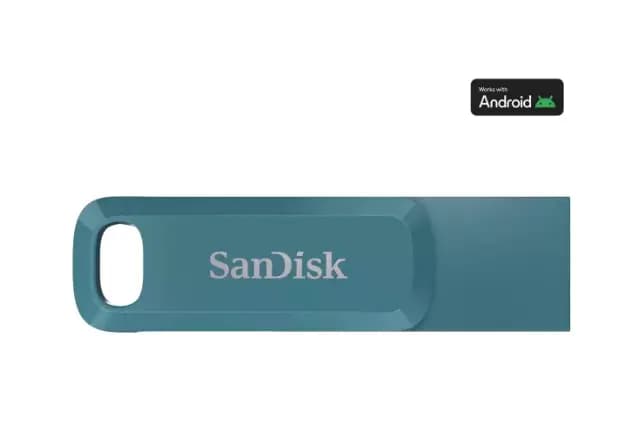 SDDDC3-256G-G46NBB, SANDISK, Flash Memory, 256GB, Ultra Dual Drive Go USB Type-C, ფირუზისფერი.