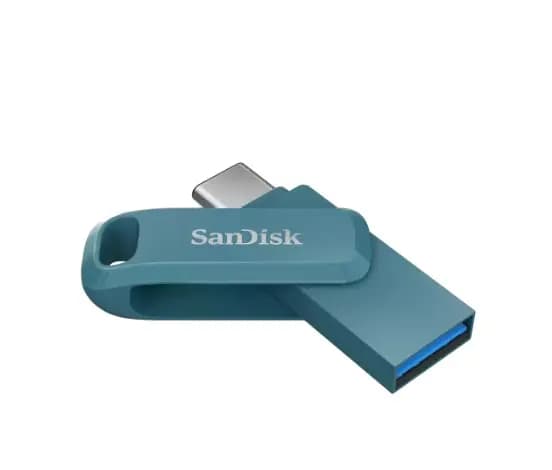 SDDDC3-256G-G46NBB, SANDISK, Flash Memory, 256GB, Ultra Dual Drive Go USB Type-C, ფირუზისფერი.