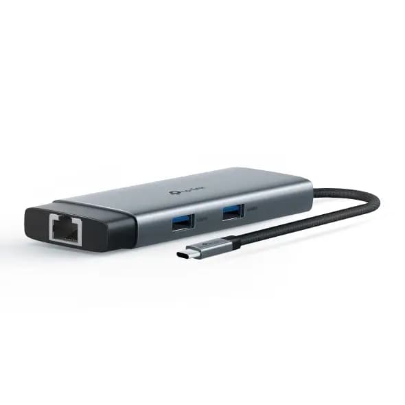 UH6120C, TPLINK, Type C Adapter, USB Type-C 6-Port Hub, K@60Hz HDMI, 1 Gbps ethernet, 100W PD, 1×USB-C Data Ports, 2× USB-A