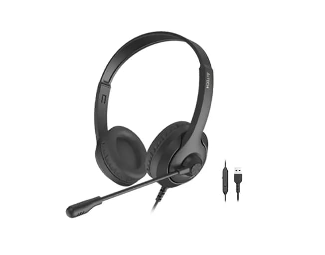A4tech FH100U USB Stereo Headset With Mic Stone Black