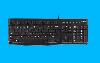 K120, Logitech Corded Keyboard, USB 1.5m, RU/EN BLACK (L920-002506)