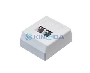 KD-WP14-C6, Kingda, STP Cat6 wall mount box,German type,2 x RJ45ports,Size:80X65X32mm