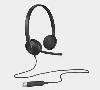  H340, Logitech, Earphone, computer headset, with noise-canceling mic BLACK USB 1.8 m 1Y, Black.