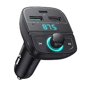 UGREEN CD229 Bluetooth Car Charger BT5.0, PD, QC3.0, USB Flash Drive, TF, Black (80910) 