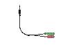 ACC-100, GENIUS,  Audio Adapter Cable(2 x 3.5mm female mic headphone jack plug to 1 x 3.5mm male jack plug)