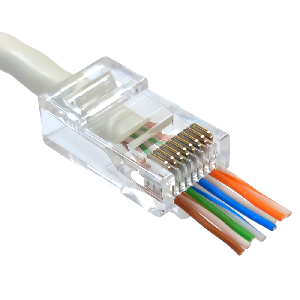 KD-PG8032-C6-23AWG, KINGDA UTP cat6 8P8C plug,pass through,for 23AWG cable,100pcs/bag