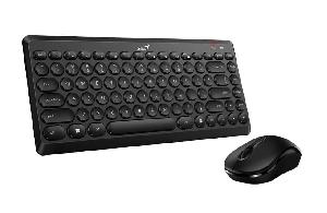 LuxeMate Q8000,RU,BLK, Genius Wireless Slim  Keyboard + Mouse, USB