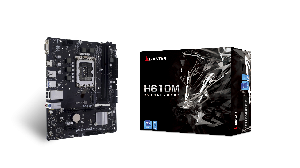  H610MHC, BIOSTAR, MB, Biostar Mainboard,  Socket 1700 DDR4, uATX, GbE.