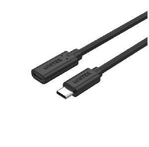 C14086BK-1M,UNITEK Type-C 1M Full-Featured USB Male to Female Extension Cable,USB3.2 CM to C FM,with DATA 10Gbps/Display 4K/P