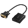 HU-516  UGREEN  VGA Male to HDMI Female  Adapter With 3.5mm, 30cm, Black (20694)