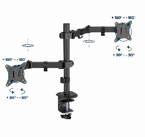  GEMBIRD, MA-D2-03 double monitor arm, 17”-32”  8716309128155.