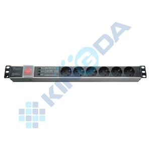 KD-GER(16)N1006WKPDY30W19A, Kingda, 19" 6xGER PDU,with 3 light surge protection,with switch