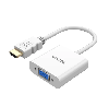 Y-6333C01, UNITEK, HDMI to VGA Adapter, Without Audio, Without Power Port, White Y-6333C01, UNITEK, HDMI to VGA Adapter, Without Audio, Without Power Port, White