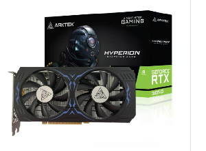 AKN3050D6S6GH1, ARKTEK NVIDIA Geforce RTX3050 GDDR6 6GB 96Bit Dual Fans