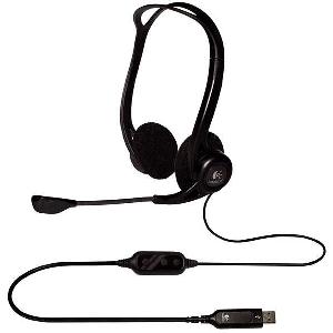 PC960 LOGITECH computer headset, noise-cancelling mic, BLACK - USB 2.4 m, L981-000100 PC960 LOGITECH computer headset, noise-cancelling mic, BLACK - USB 2.4 m, L981-000100