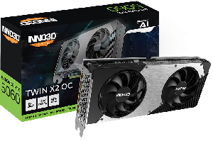 GEFORCE RTX 5060 TWIN, INNO3D, VIDEO CARD, 8GB GDDR7 Windows 11, Linux, FreeBSDx86, 3x DisplayPort 2.1b, 1x HDMI 2.1b.