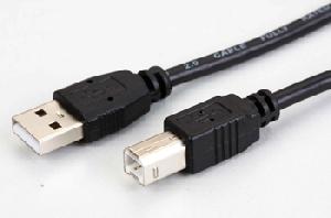 KDUSB2002-5M, KINGDA, USB AM/BM,28AWG Copper+28AWG ,OD=4.5MM,PVCBraiding 64X0.12AL ,1 ferrite,5M