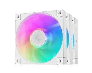 FD12 ARGB-3 IN 1,  DEEPCOOL,120×120×25 mm ARGB white, 3 pack, ±400 RPM-2050 RPM, 63.6 CFM, ≤26.9 dB