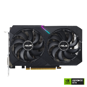 DUAL-RTX3050-O8G-V2, ASUS PCI Express 4.0, 8GB GDDR6, 128-bit, 450W, DVI-D, HDMI, DisplayPort 90YV0GH6-M0NA00