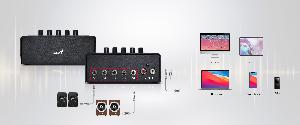 Genius Audio Switching Control Box,5 Port Audio Switcher Selectors for Speakers / Headphones , Metal enclosure