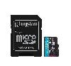  SDCG4/64GB, KINGSTON, Memory Card, 64GB microSDXC Canvas Go Plus Gen4 200MB/s A2 U3 V30 Card + Adapter.