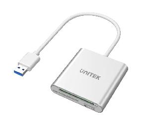 Y-9313, UNITEK USB3.0 to Micro SD/SD/CF Card Reader(With USB-C Adaptor)