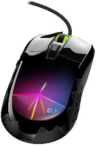 Scorpion M715 USB Genius Black,Aurora-like gaming mouse ,3D visual effect of LED light RGB color ,800~7200 dpi,6 buttons