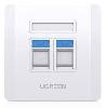 NW144 UGREEN (80182) Wall Plate Dual Ports 1pc/bag
