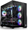 View 380 TG ARGB, ThermalTake, Black, Tempered Glass, 120mm ARGB Lite Fan*4, CA-1Z2-00M1WN-00