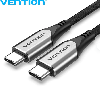 TAAHG, VENTION Cotton Braided USB-C to USB-C 3.1 Cable 1.5M Gray