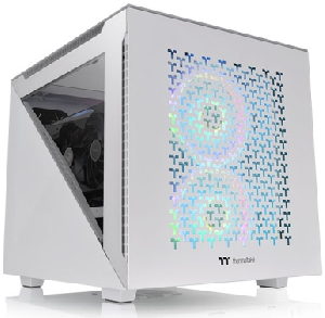  Divider 200 TG Air Snow, THERMALTAKE, CASE, White, mATX, 200mm+120mm Fans, AIO 280mm, air 185mm, GPU 340mm, 3x3.5”, Type-C, 