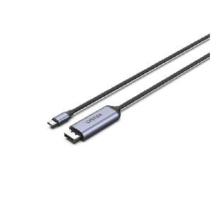 V1423C, UNITEK 1.8M, USB-C To DP1.4 8K 60Hz Adapter Cable, Space Grey