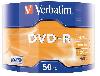 43791, DVD-R, 4.7GB 16x Wrap Matt Silver, Verbatim 50-ცალიანი