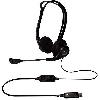 PC960 LOGITECH computer headset, noise-cancelling mic,  BLACK - USB 2.4 m,  L981-000100