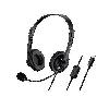 HS-230U, GENIUS USB-C Headband headphone,Black, In-line control for volume/mute 2.4m