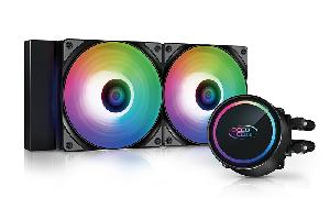 GAMMAXX L240 A-RGB DeepCool Cooler, 3-Pin ARGB, 4-Pin PWM, 2x900~1600 RPM,  Hydro Bearing, ≤30 dB, 282 mm, 220w TDP, 1Y