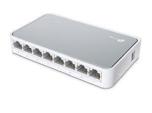 TL-SF1008D, TP-Link, 8-port 10/100M mini Desktop Switch, 8 10/100M RJ45 ports, Plastic case