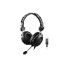 HU-35 A4Tech  ComfortFit Stereo USB Headset,  noise-cancelling Black USB Length:2m 