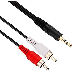 KDAVRCA1001,KINGDA 3.5mm stereo cable,male to 2 RCA,1.8m