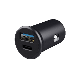 25197 TRUST MAXO 38W CAR CHARGER with USB-C and USB-A port, for fast charging your devices on the road